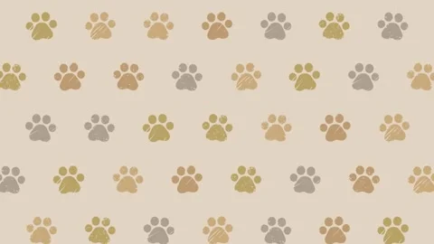 Paw pads illustration pattern background 動画素材 309309195