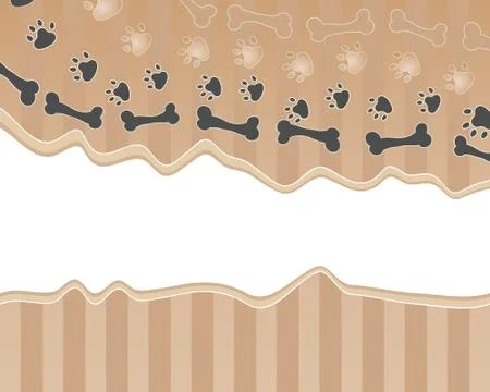 Paw print background Stock Illustration