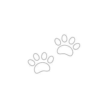 Paw Print. flat vector icon Stock Illustration