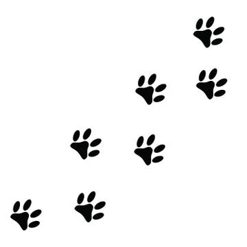 Paw print icon Stock Illustration