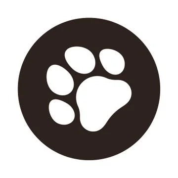 Paw print icon Illustrazione stock