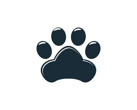 Paw Print Icon Vector Logo Template Illustration Design Stock Illustration