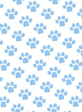 Paw print pattern Stock Illustration
