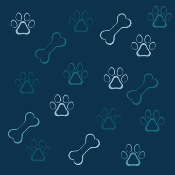 Paw Print pattern Stock Illustration