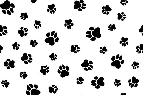 Paw print seamless. Vector Background Stock Illustration