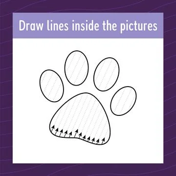 Paw Print Tracing Flyer Template Stock-Illustration