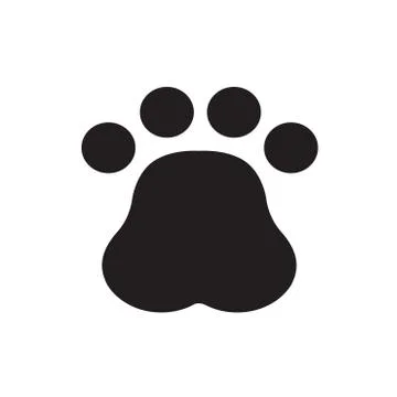 Paw Print. Vector Illustrazione stock