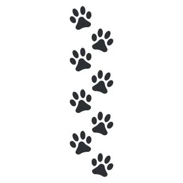 Paw print vector illustration Stock Illustration