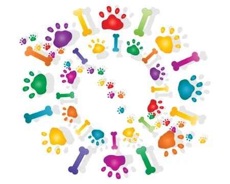 Paw prints Illustrazione stock