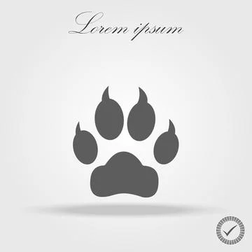 Paw Prints. Logo. Vector Illustration. Isolated vector Illustration. Black .. Stock Illustration