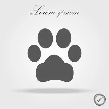 Paw Prints. Logo. Vector Illustration. Isolated vector Illustration. Black .. Stock Illustration