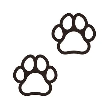 Paw prints sign Stock Illustration