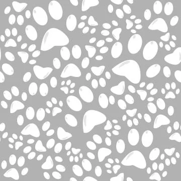 Paw seamless pattern Stock Illustration