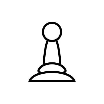 Pawn chess icon. Stock Illustration
