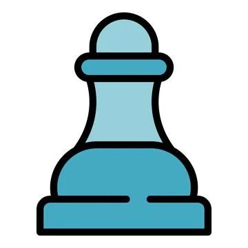 Pawn chess icon vector flat Illustrazione stock