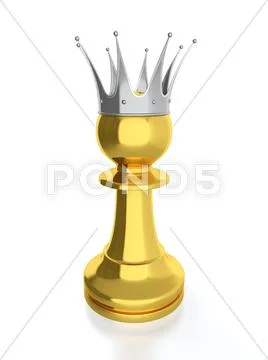 Pawn king Stock Illustration