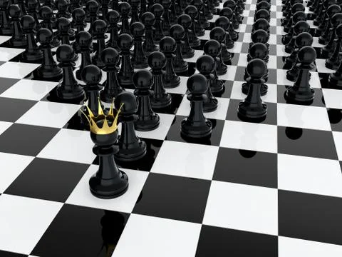 Pawn king Stock Illustration