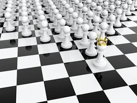 Pawn king Stock Illustration