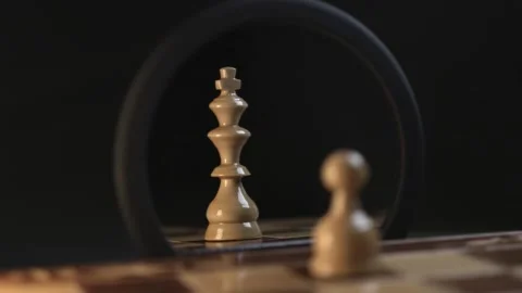 Pawn looking in the mirror and seeing a king Stock Footage 281404315