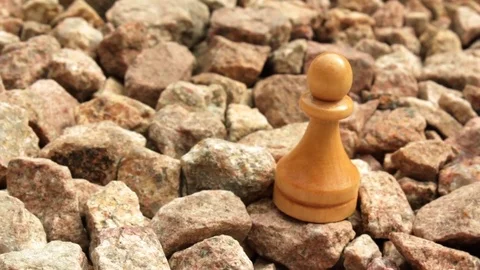 Pawn on stones Stock Footage 77937548