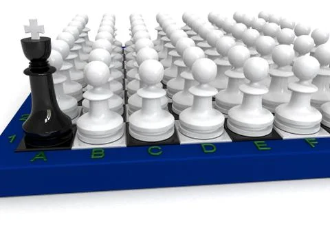 Pawns attack Stock Illustration