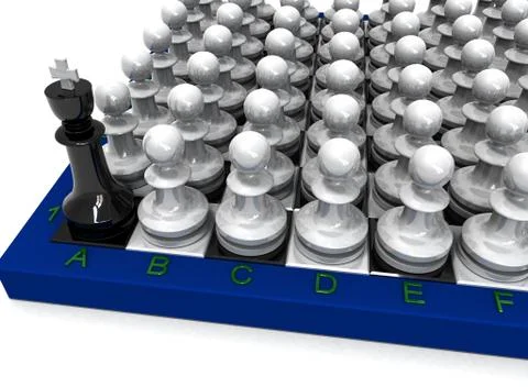 Pawns attack Stock Illustration
