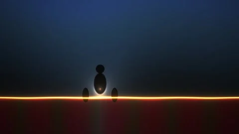 Pawns chess pieces on table edge. 動画素材 335373873