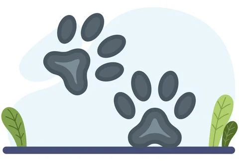 PawPrint Collar Concept Illustration Stock Illustration