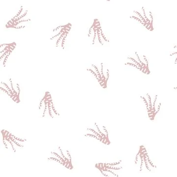 Paws chicken glyph vector seamless pattern 스톡 일러스트