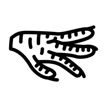 Paws chicken line icon vector illustration 스톡 일러스트