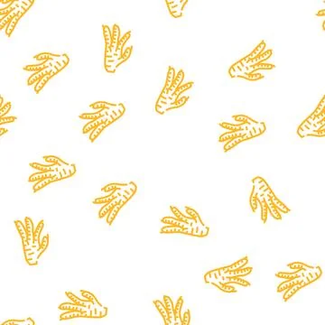 Paws chicken vector seamless pattern Ilustração Stock