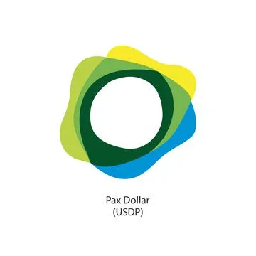 Pax Dollar decentralized storage network - cryptocurrency icon Illustrazione stock