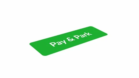 Pay and park button on white background. Stock Footage 218828088