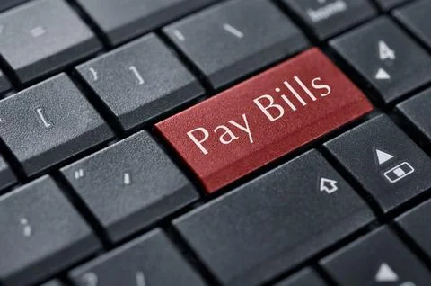 Pay bills button Stock Photos
