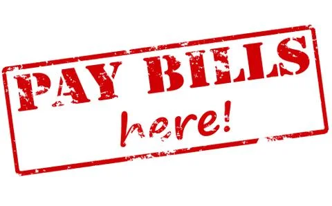 Pay bills here Stock Illustration