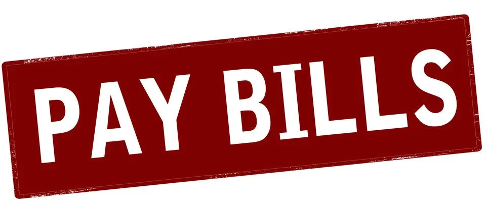 Pay bills Stock Illustration