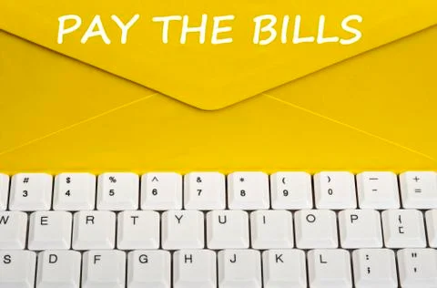Pay the bills message Stock Photos