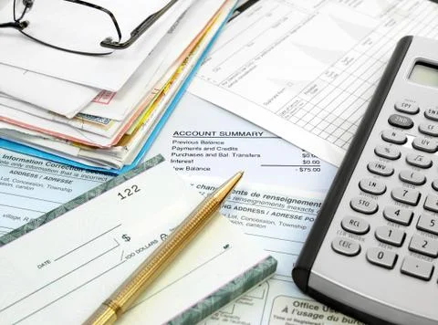 Pay Bills Stock Photos