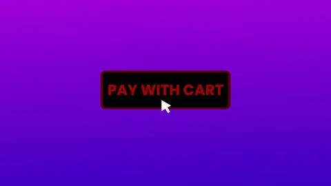PAY WITH CART button pressed on computer screen by cursor pointer mouse ill.. Stockillustratie