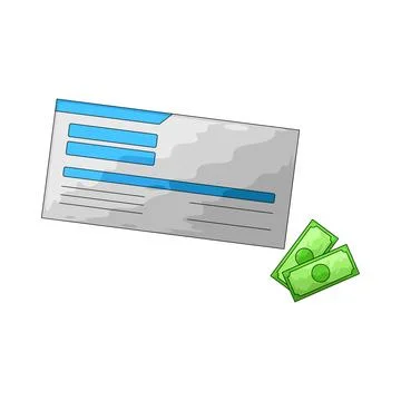Pay check illustration Stock Illustration