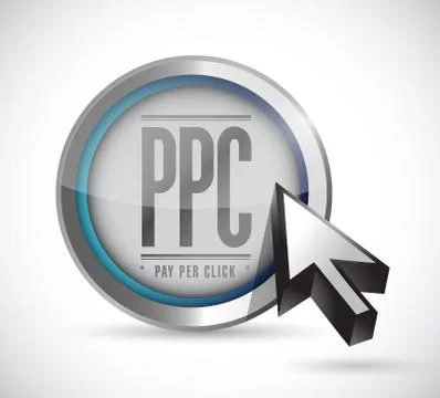 Pay per click button illustration design Stock Illustration