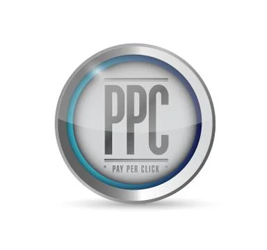 Pay per click button illustration design graphic Stock Illustration