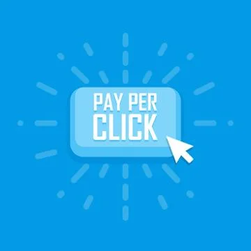 Pay per click concept flat icon. Vector illustration 库存插图