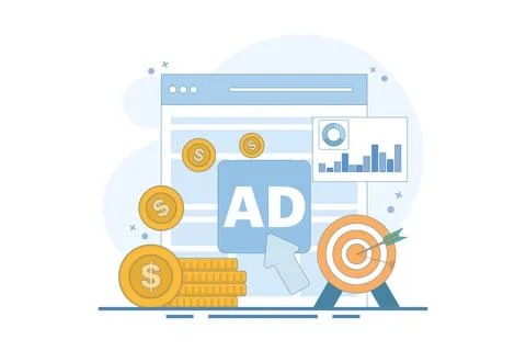 Pay per click concept Stock Illustration