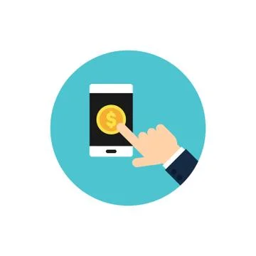 Pay Per Click flat design concept Ilustração Stock