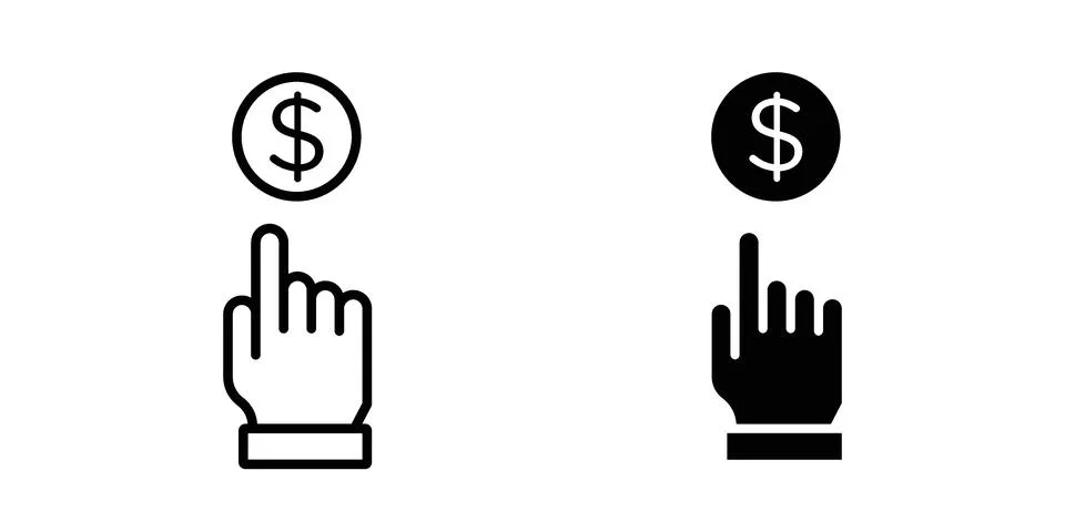 Pay per click icon bundle for website design projects Stock Illustration
