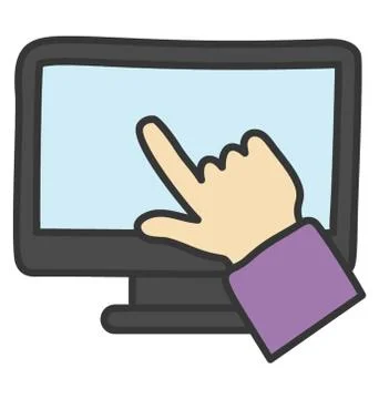 Pay per click icon in flat vector design. Stock Illustration