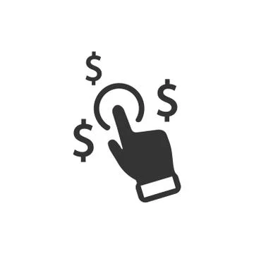 Pay to click icon Stock Illustration
