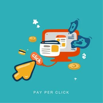 Pay per click invert Stock Illustration