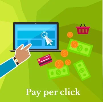 Pay Per Click Poster Stock Illustration
